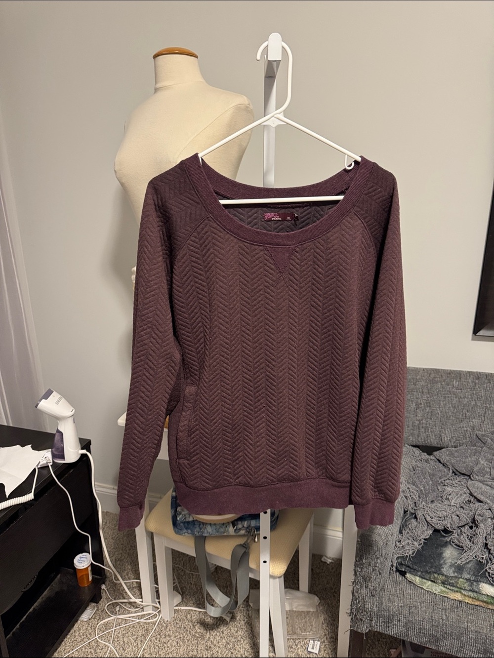 Prana Women's Crewneck Sweater in Deep Plum